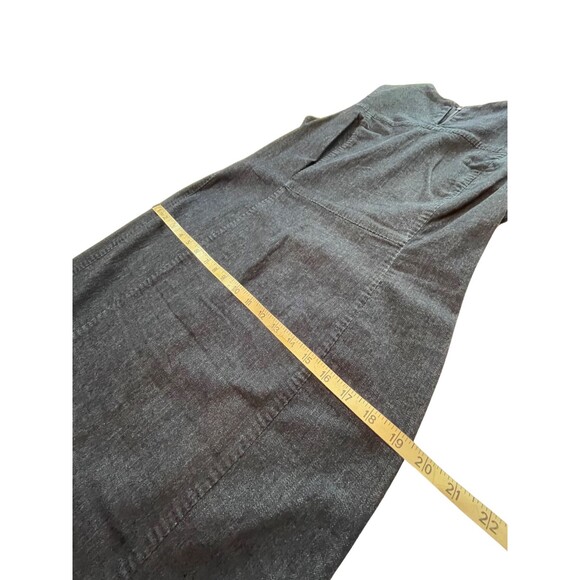 Banana Republic Denim Dress Midi Sleeveless Sheath Dark Wash Split V Neck 14 - Picture 7 of 14